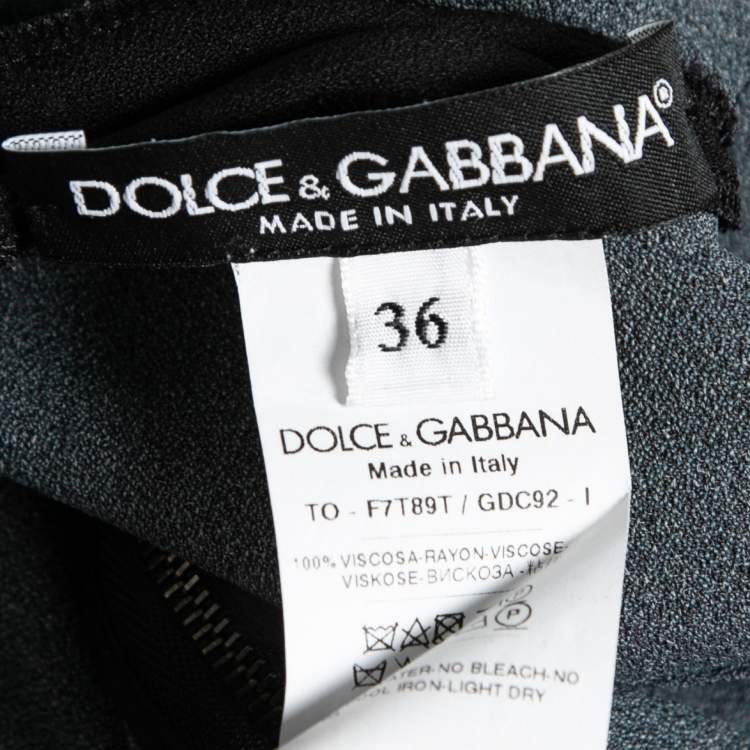 Pre Owned Dolce & Gabbana Black Rose Print Crepe Sleeveless Top XS   