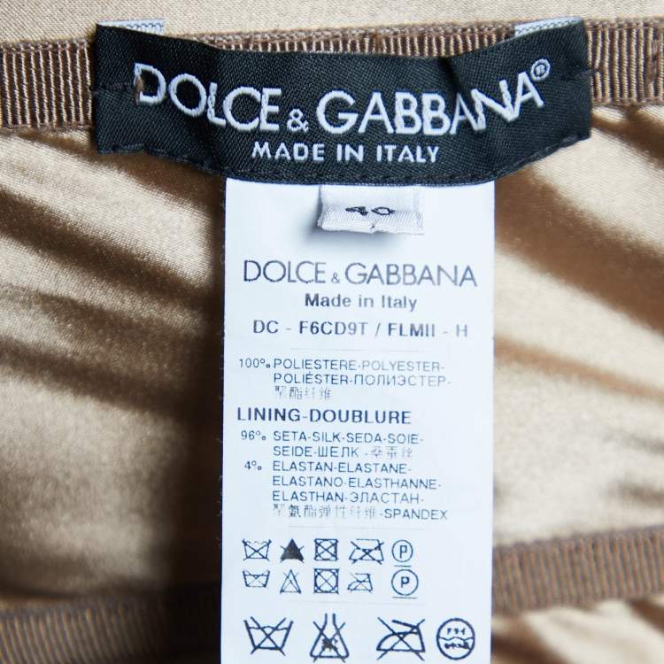 Pre Owned Dolce & Gabbana Black Sequined Strapless Dress S