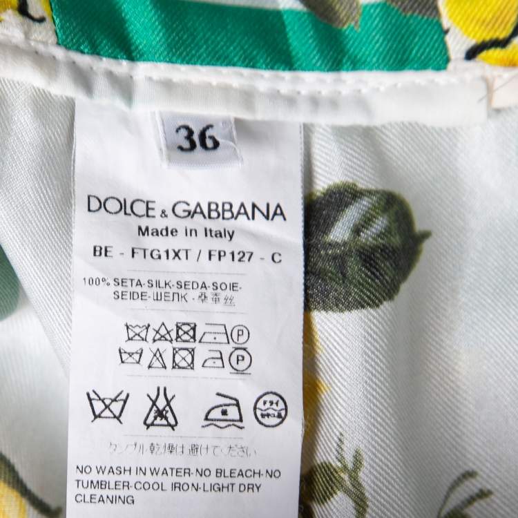 Pre Owned Dolce & Gabbana Multicolor Printed Silk High Waist Shorts XS  