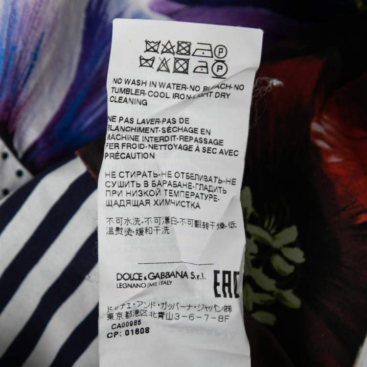 Pre Owned Dolce & Gabbana Multicolor Patchwork Print Flared Mini Dress L