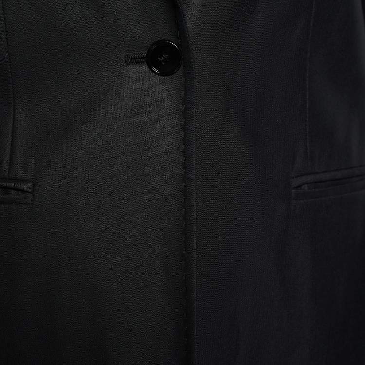 Pre Owned Dolce & Gabbana Black Cotton Mid Length Coat S
