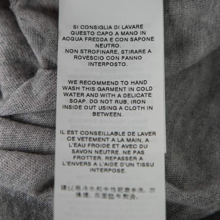 مملوكة مسبقًا Dolce & Gabbana Grey Logo Print Crewneck Tank Top XS 