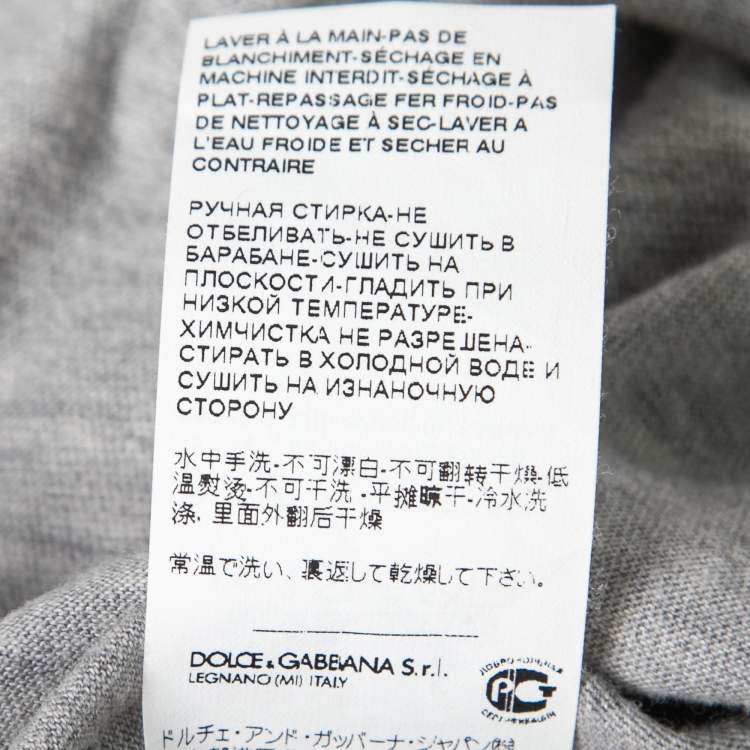مملوكة مسبقًا Dolce & Gabbana Grey Logo Print Crewneck Tank Top XS 