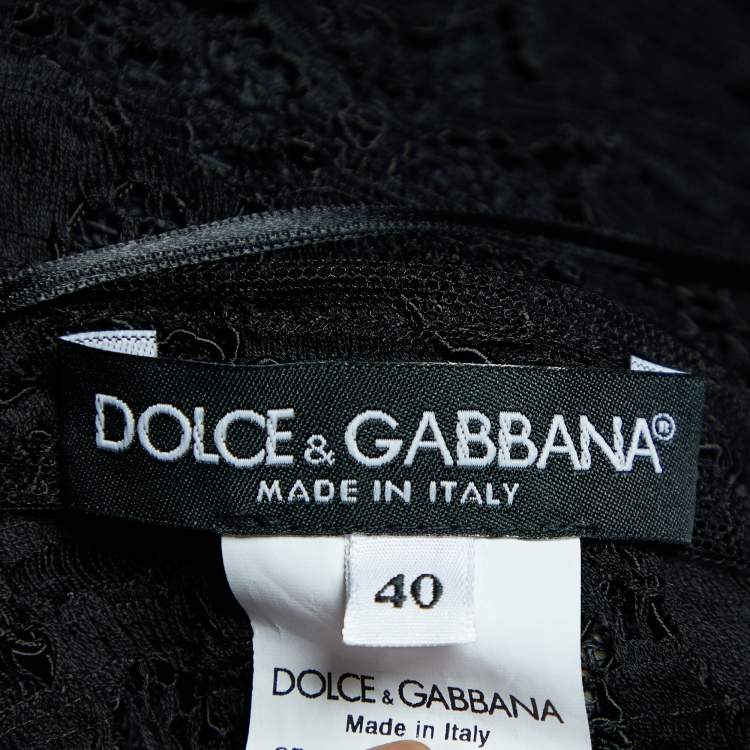 Pre Owned Dolce & Gabbana Black Cotton Coin Embellished Mini Dress S