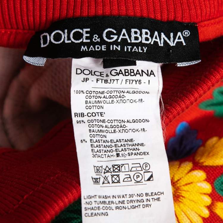 مملوكة مسبقًا Dolce & Gabbana Multicolor Printed Cotton Rib Knit Trimmed Joggers XS