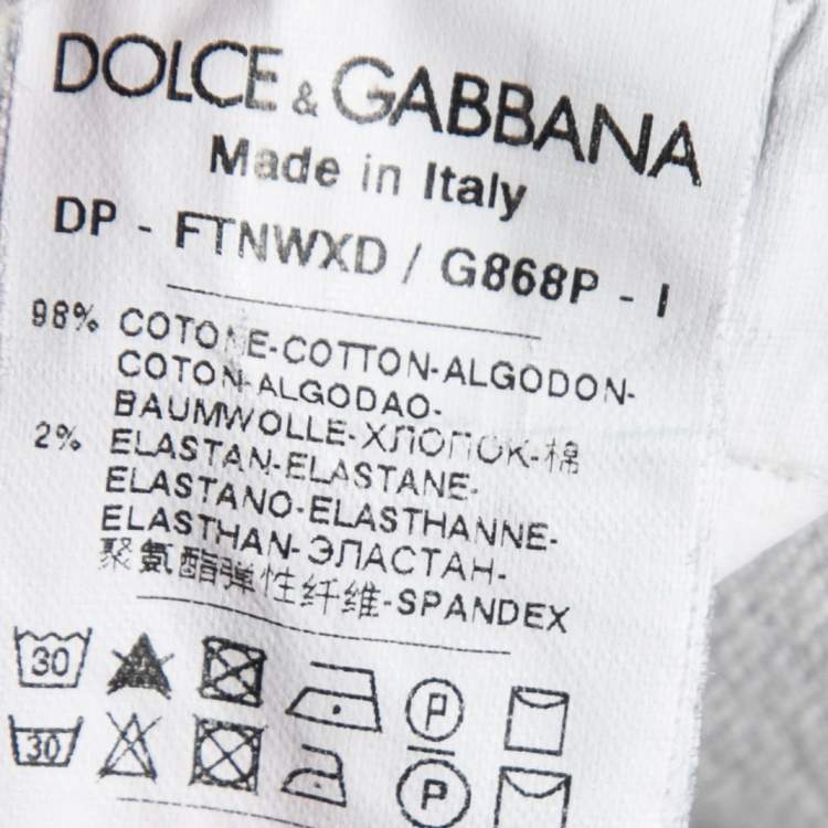 Pre Owned Dolce & Gabbana Light Grey Denim Pretty Jeans S Waist 30"   