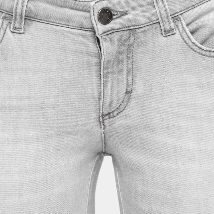 Pre Owned Dolce & Gabbana Light Grey Denim Pretty Jeans S Waist 30"   