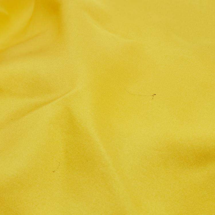 مملوكة مسبقًا Dolce & Gabbana Yellow Silk Satin Ruched Sleeveless Mini Dress S