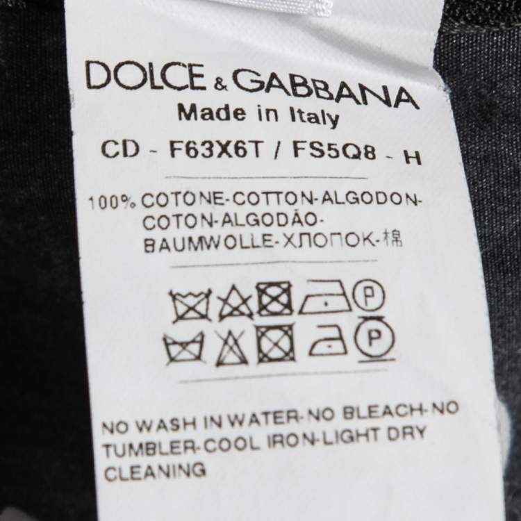 Pre Owned Dolce & Gabbana Black Polka Dot Mixed Print Cotton Off-Shoulder Maxi Dress S