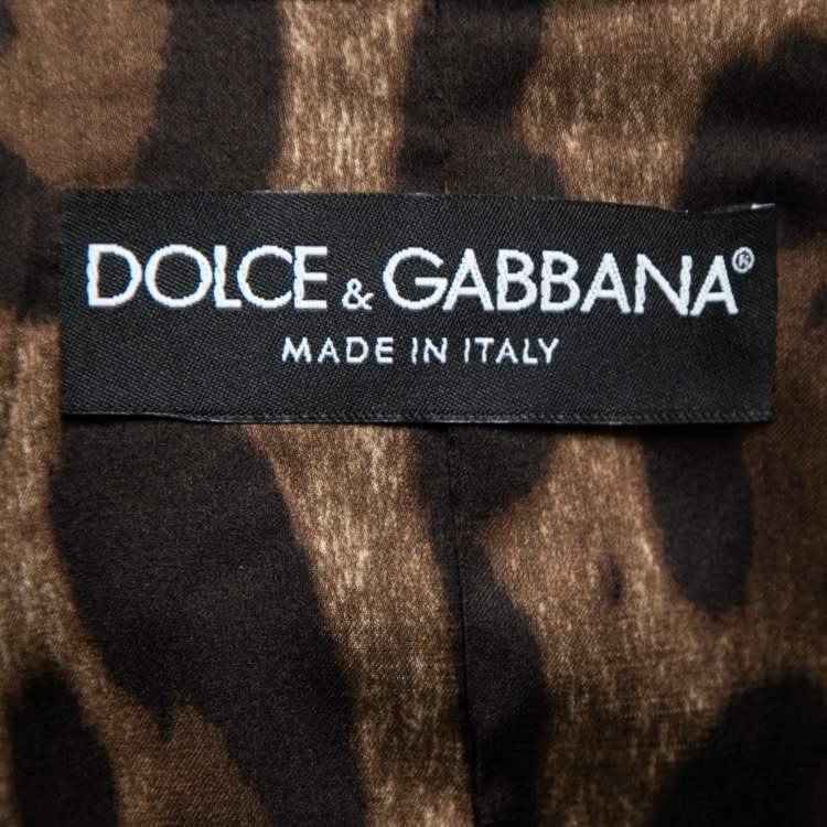 مملوكة مسبقًا Dolce & Gabbana Black Crepe Bow Detail Cropped Blazer S