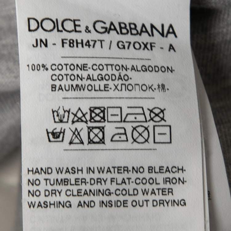 Pre Owned Dolce & Gabbana Grey Mélange Knit Millennials Print Tank Top S
