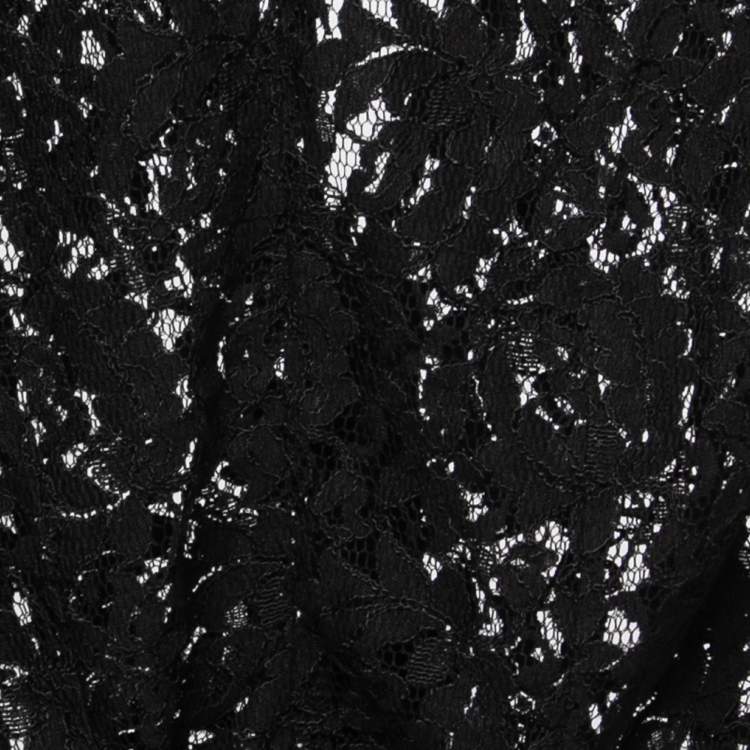 Pre Owned Dolce & Gabbana Black Lace Vest Top M