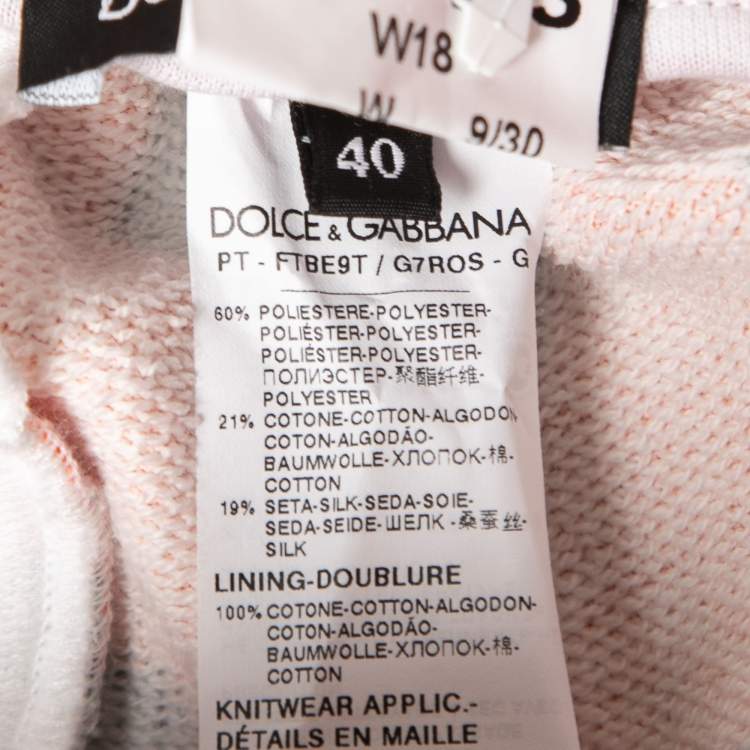 Pre Owned Dolce & Gabbana Multicolor Printed Cotton & Satin Joggers S