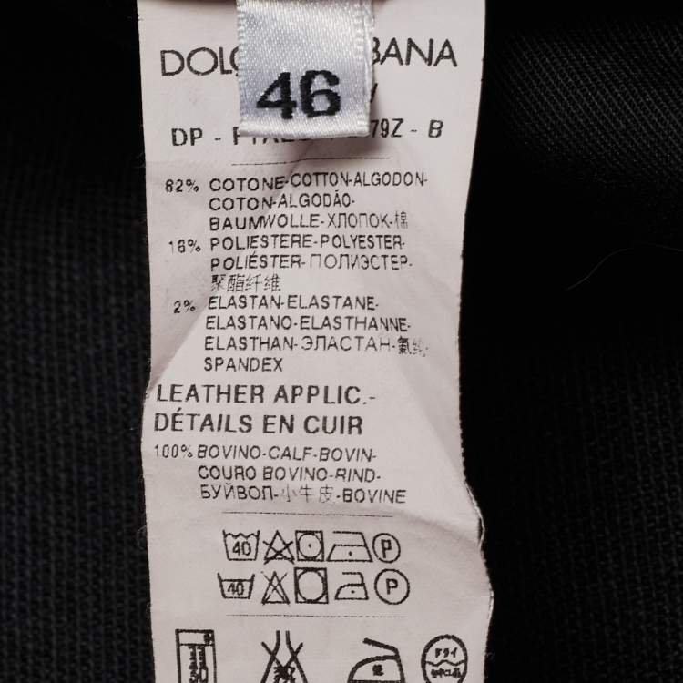 Pre Owned Dolce & Gabbana Dark Grey Faded Stretch Denim jeans L Waist 32"