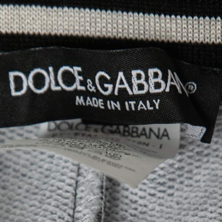 Pre Owned Dolce & Gabbana Black Angel Print Cotton Track Pants XS