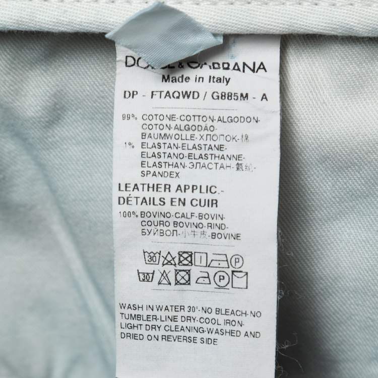 Pre Owned Dolce & Gabbana Blue Distressed Denim Pretty Fit Jeans M Waist 32" 