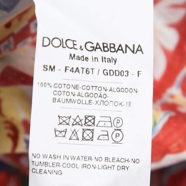 Pre Owned Dolce & Gabbana Multicolor Mambo Carreto Print Cotton Skirt L