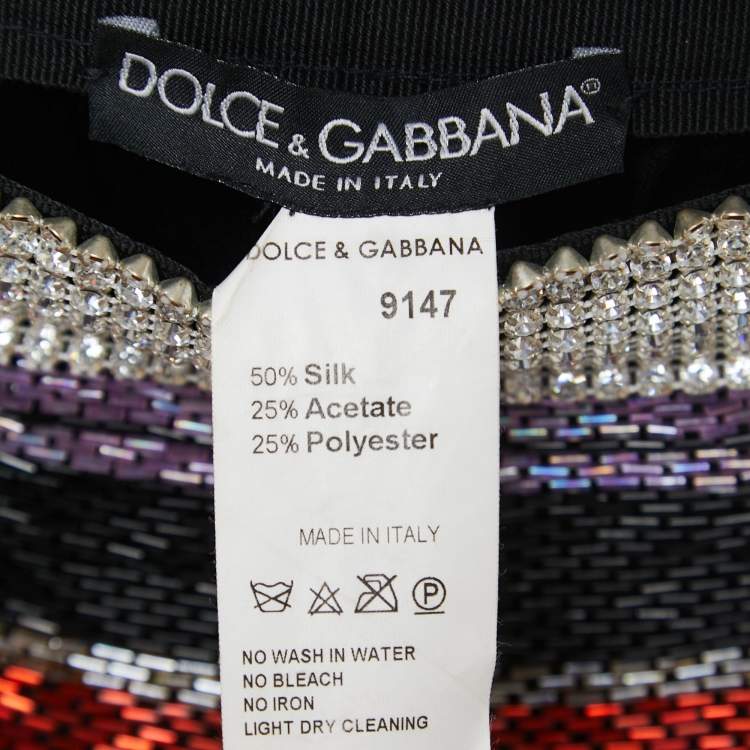 Pre Owned Dolce & Gabbana Vintage Multicolor Sequin Embellished Micro Skirt M