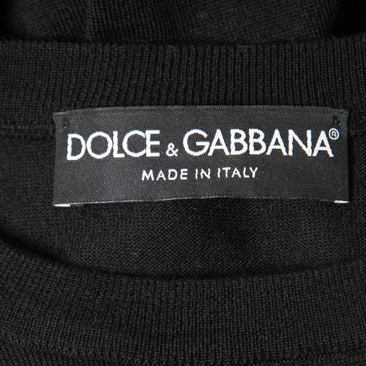 Pre Owned Dolce & Gabbana Black Lace-Trim Sleeveless Knit Top M
