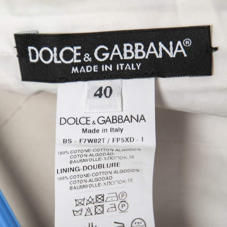 مملوكة مسبقًا Dolce & Gabbana Multicolor Stampa Print Cotton Crop Top S