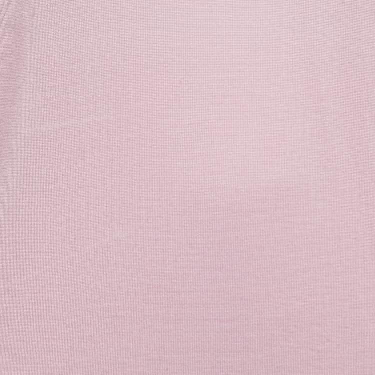 Pre Owned Dolce & Gabbana Pink Knit V-Neck Jumper L