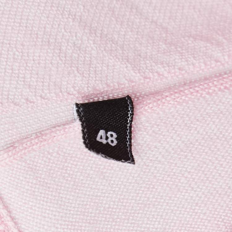 Pre Owned Dolce & Gabbana Pink Knit V-Neck Jumper L