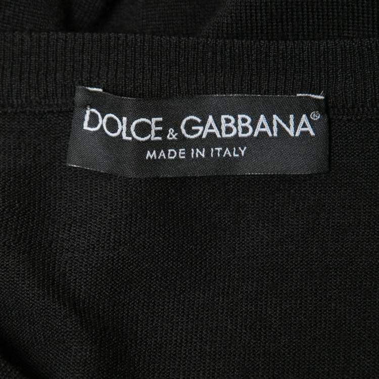 Dolce & Gabbana Black Wool Tie Front Cardigan L Dolce & Gabbana | The ...