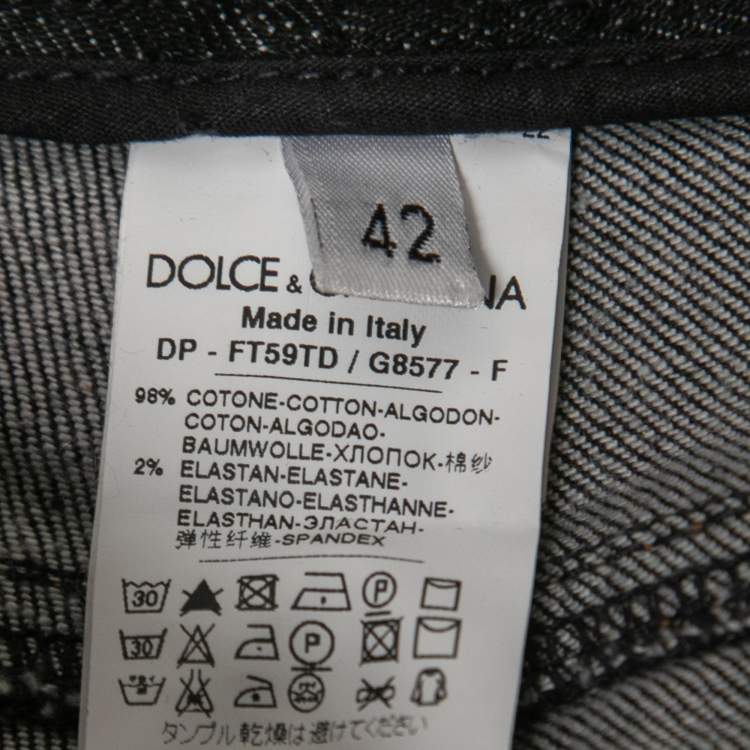 Pre Owned Dolce & Gabbana Black Denim Jeans M Waist 29"