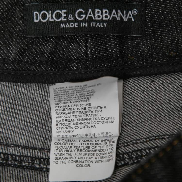 Pre Owned Dolce & Gabbana Black Denim Jeans M Waist 29"