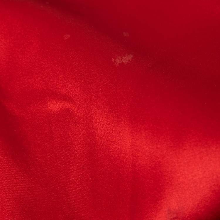 Pre Owned Dolce & Gabbana Red Fish Print Jacquard Sleeveless Shift Dress S