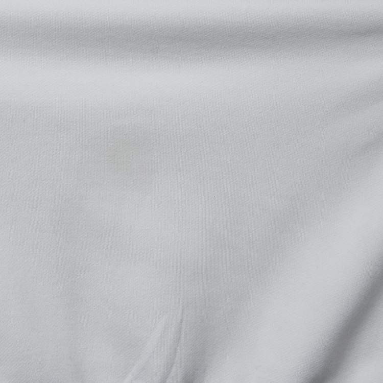 Pre Owned Dolce & Gabbana White Logo Print Cotton Hooded Sweatshirt M