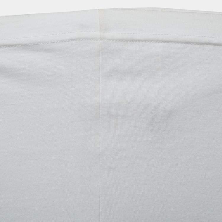 Pre Owned Dolce & Gabbana White Cotton Logo Print T-Shirt XS