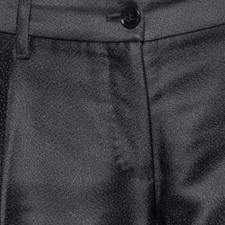 Pre Owned Dolce & Gabbana Black Cotton Blend Tapered Leg Pans M