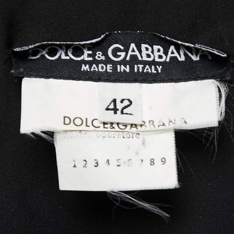 Pre Owned Dolce & Gabbana Black Satin & Lace Trimmed Camisole M