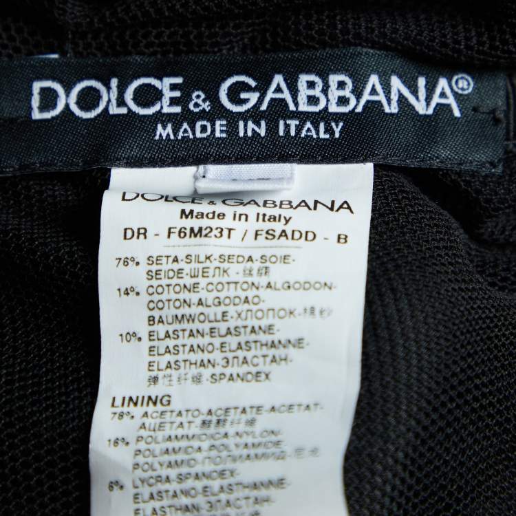 Pre Owned Dolce & Gabbana Blue Animal Printed Silk Bow Detail Strapless Maxi Dress L
