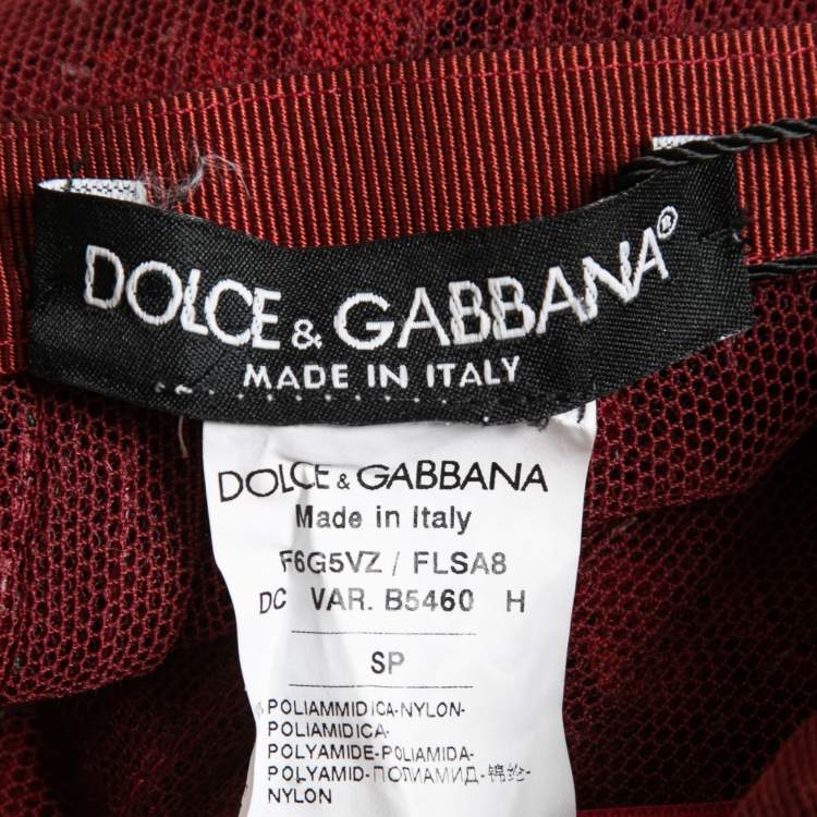 Pre Owned Dolce & Gabbana Red Sequined Halterneck Jumpsuit S