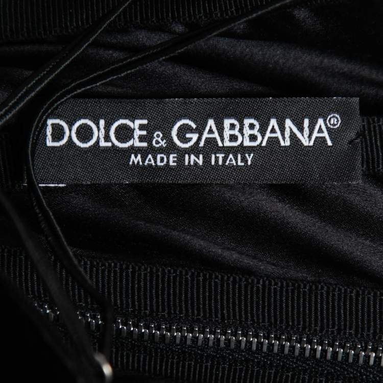 Pre Owned Dolce & Gabbana Black Velvet Corset Detail Strapless Asymmetrical Long Dress S
