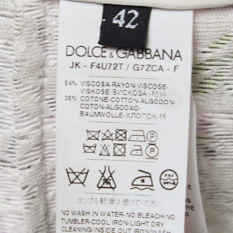 Pre Owned Dolce & Gabbana Multicolor Printed Jacquard Midi Skirt M