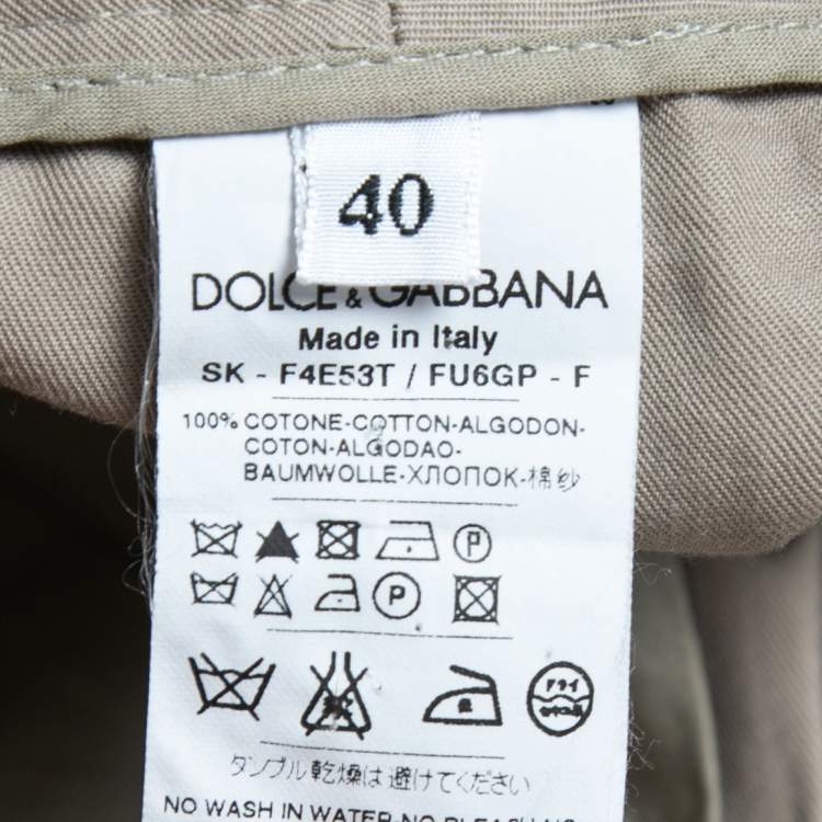 Pre Owned Dolce & Gabbana Beige Cotton Pocket Detail Mini Balloon Skirt S
