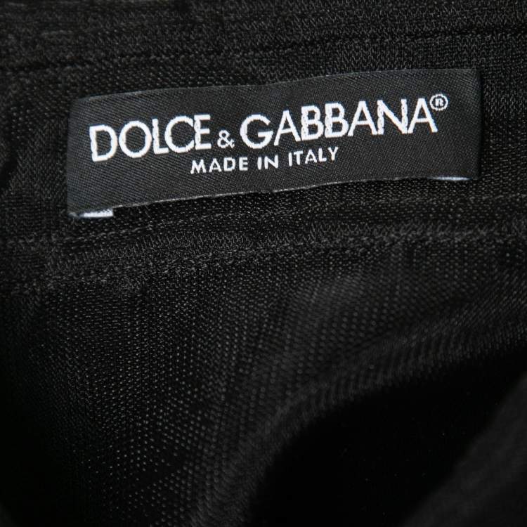 Pre Owned Dolce & Gabbana Black Nylon Transparent Full Sleeve Shirt M