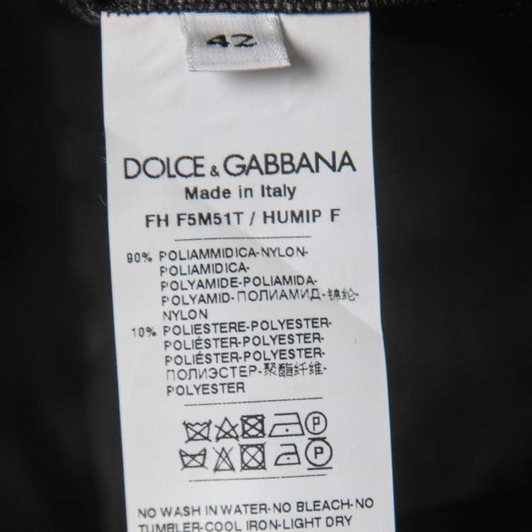 Pre Owned Dolce & Gabbana Black Nylon Transparent Full Sleeve Shirt M