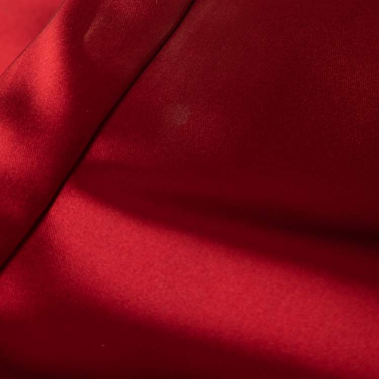 مملوكة مسبقًا Dolce & Gabbana Red Satin Single Breasted Blazer M
