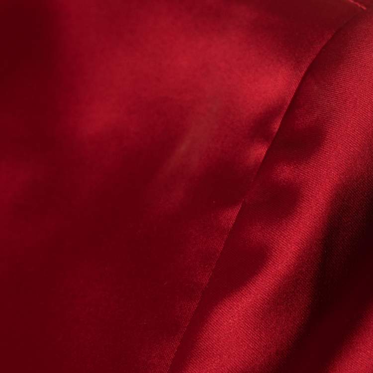 مملوكة مسبقًا Dolce & Gabbana Red Satin Single Breasted Blazer M
