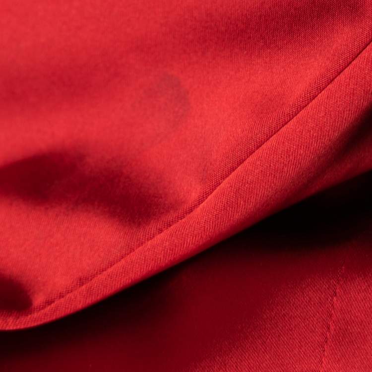 مملوكة مسبقًا Dolce & Gabbana Red Satin Single Breasted Blazer M