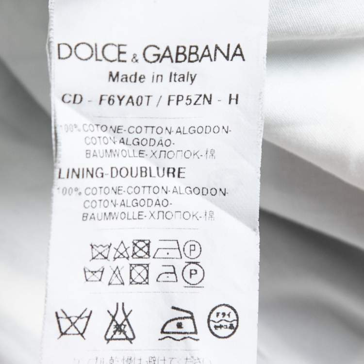 Pre Owned Dolce & Gabbana Multicolor Majolica Printed Cotton Flared Midi Dress L