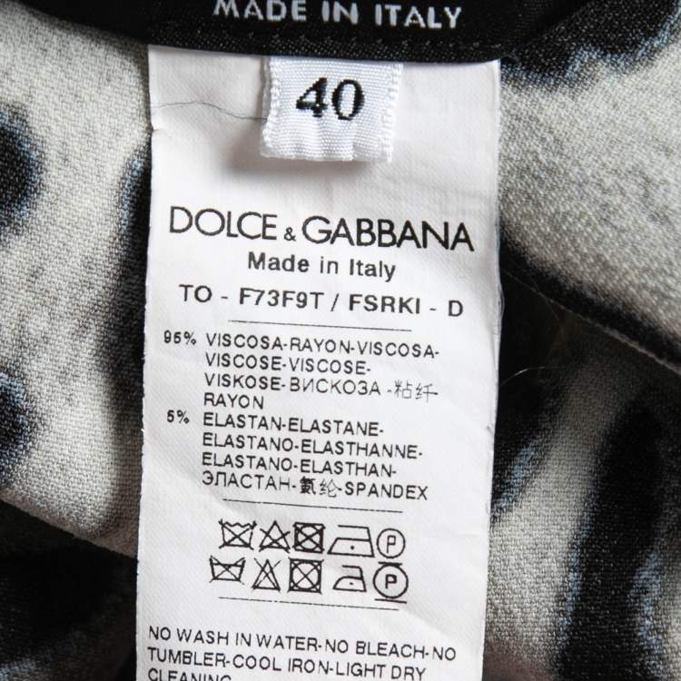 Pre Owned Dolce & Gabbana Brown Animal Printed Crepe Sleeveless Top S