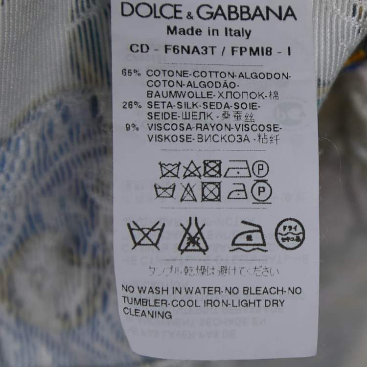 Pre Owned Dolce & Gabbana Multicolor Tile Printed Jacquard Sleeveless Midi Dress S