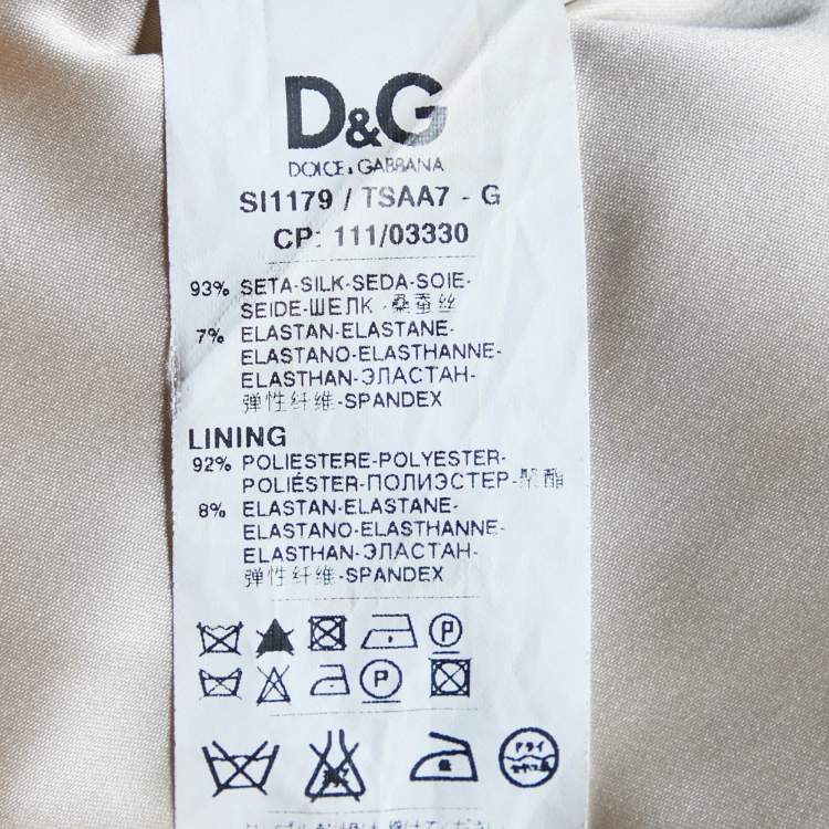 Pre Owned Dolce & Gabbana Multicolor Floral Printed Satin Skirt M