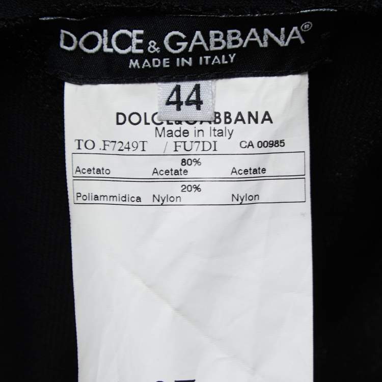 مملوكة مسبقًا Dolce & Gabbana Black Chain Detail Halter Neck Top M