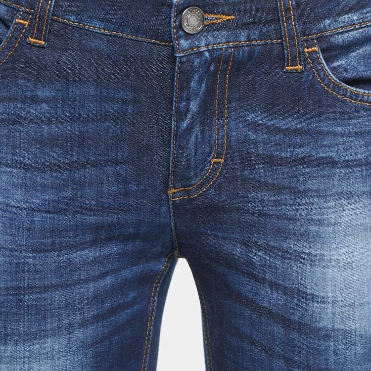 Pre Owned Dolce & Gabbana Blue Denim Pretty Skinny Jeans M Waist 28"